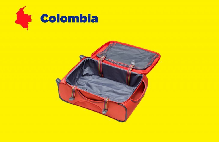 Colombia: Lug around an empty suitcase