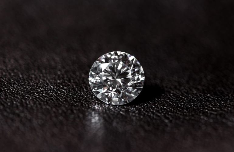 A 1.3-carat round diamond