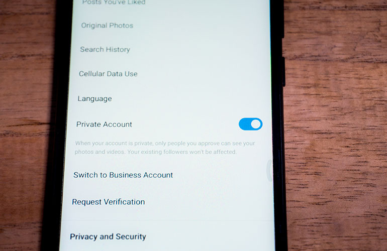 Check your privacy settings