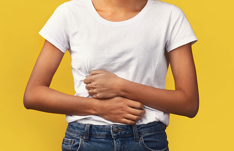 You have pain in the upper right abdomen