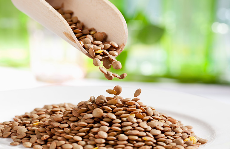 Lentils (1 cup of cooked lentil = 18 grams of protein)