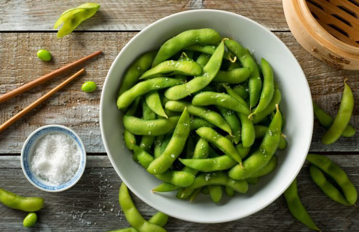 Edamame (1 cup of edamame = 18.5 grams of protein)
