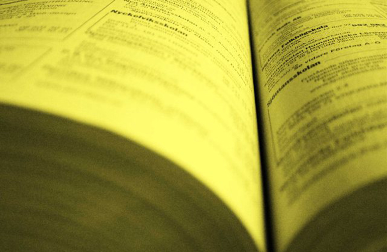 The yellow pages