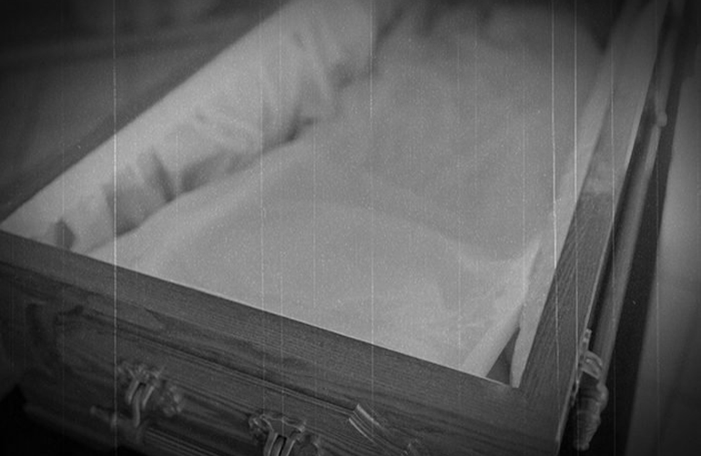 Tripped into a coffin