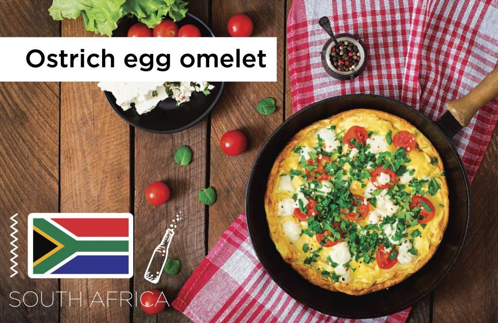 South Africa: Ostrich egg omelette