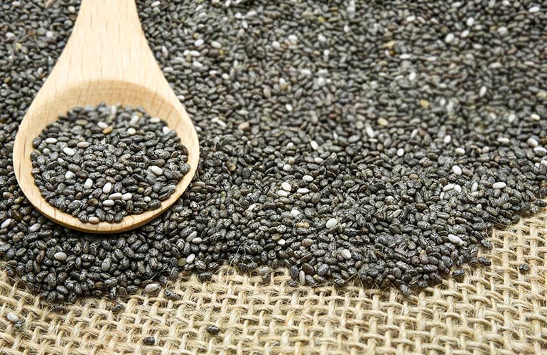 Chia seeds (2 tablespoons = 5 grams of protein)