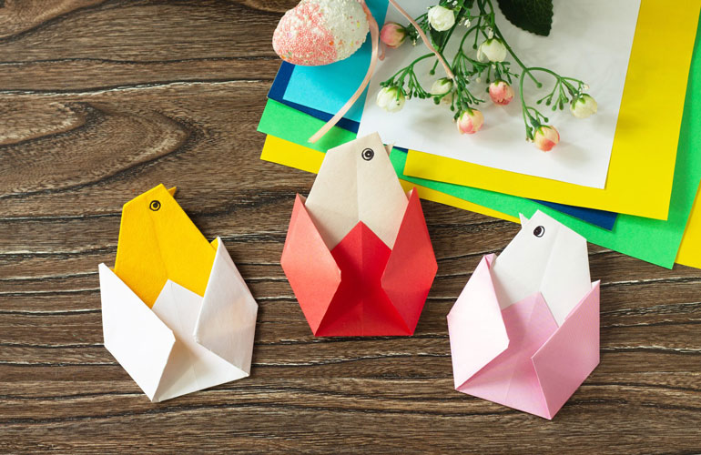 Origami chickens