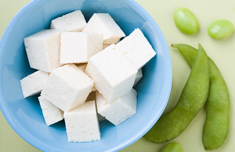 Tofu (1/3 cup = 8 grams of protein)