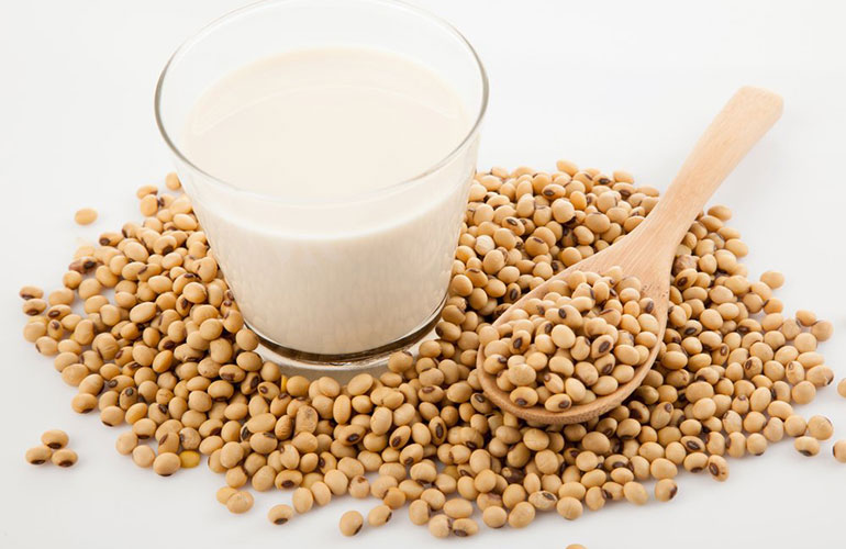 Soy milk (1 cup = 7 grams of protein)