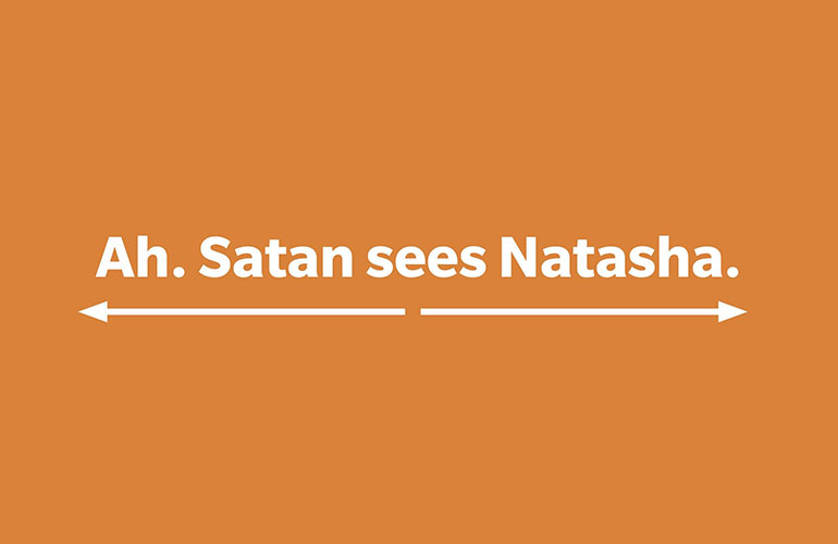 Ah. Satan sees Natasha.