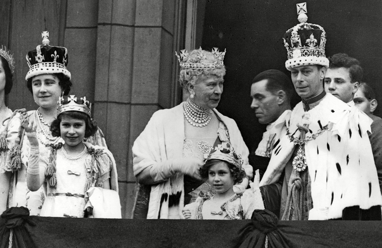 A newly crowned King and his family