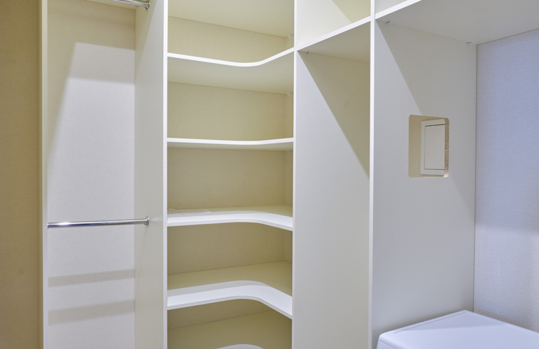 Organising small walk-in wardrobes