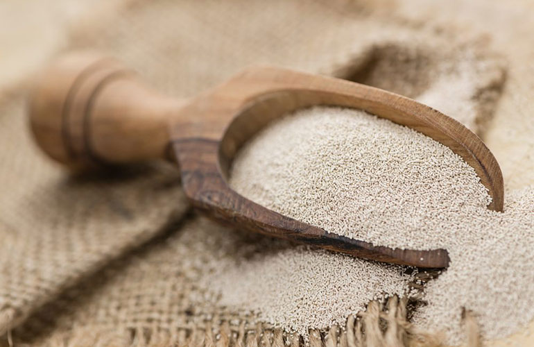 Dry yeast cleansing mask