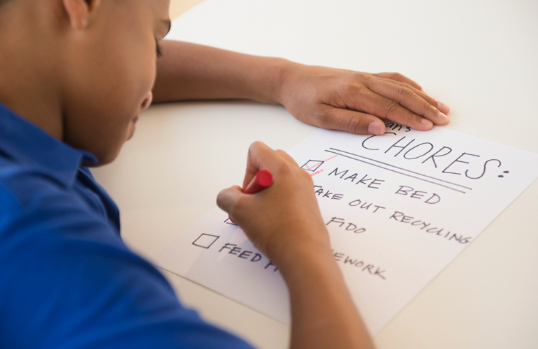 Make a to-do list for your kids