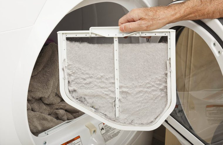 Not cleaning out the lint from your dryer