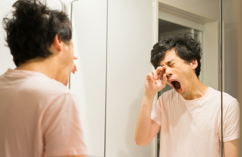 Your hair is a mess and you have bags under your eyes