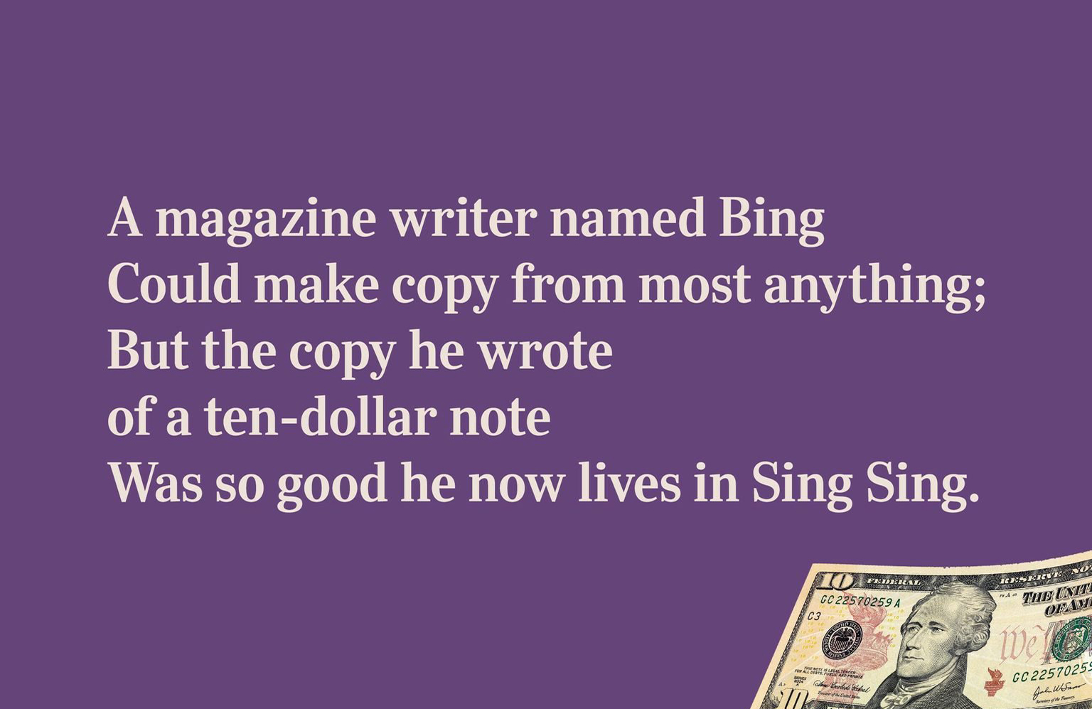 Writer named Bing