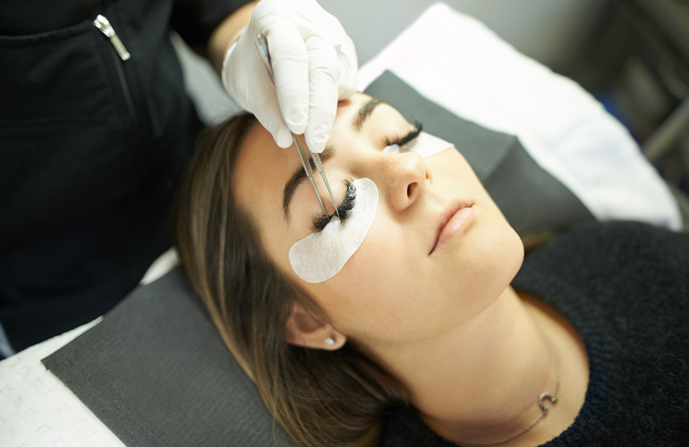 Not caring properly for eyelash extensions