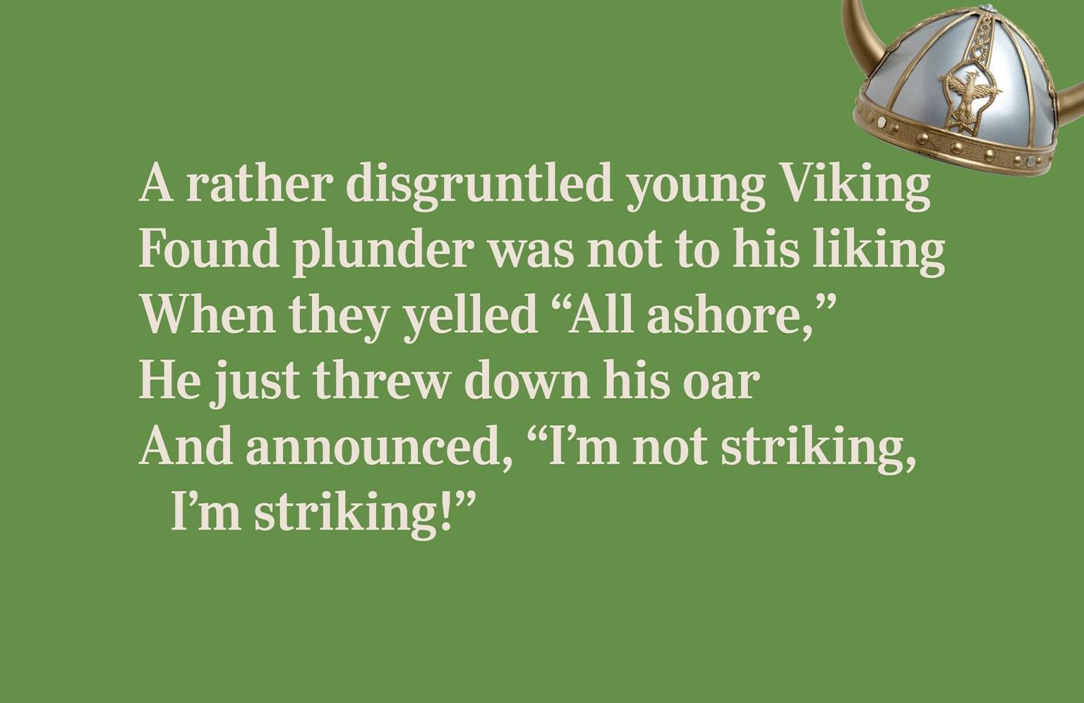 Disgruntled young Viking