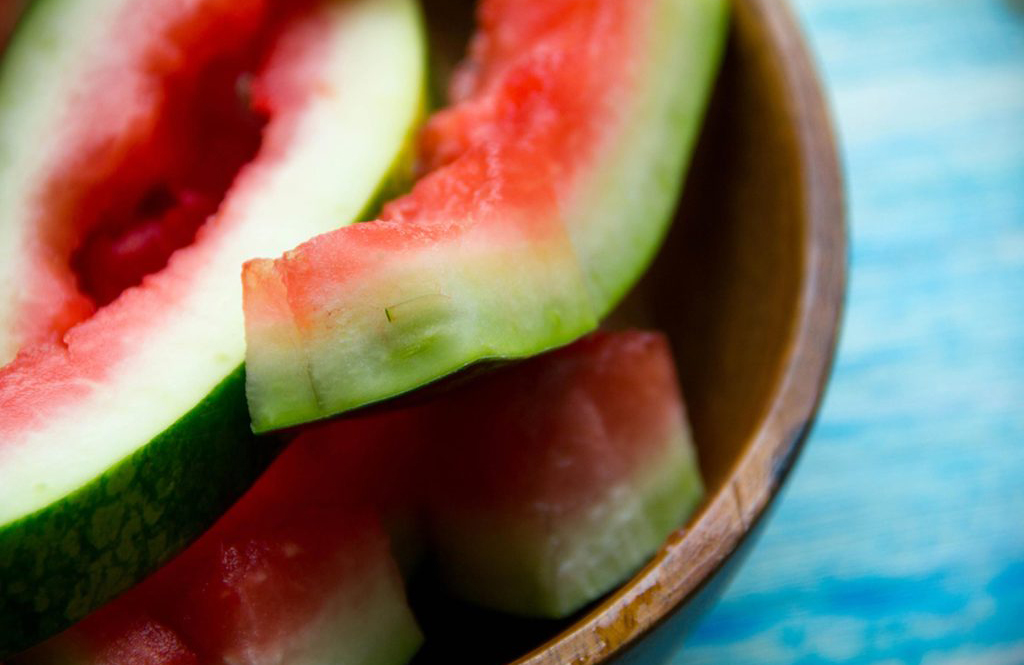 Watermelon rind and seeds