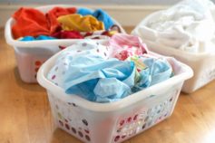 laundry in baskets