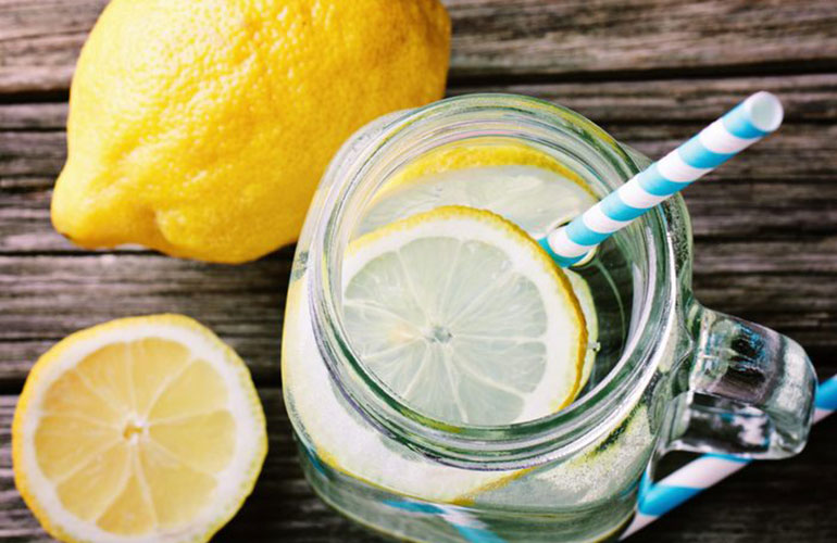 And then most people put the lemon into their drink