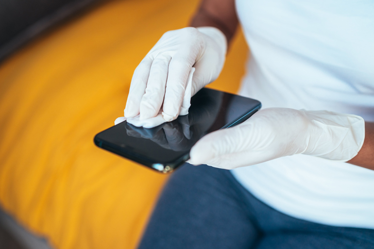 They clean their smartphones