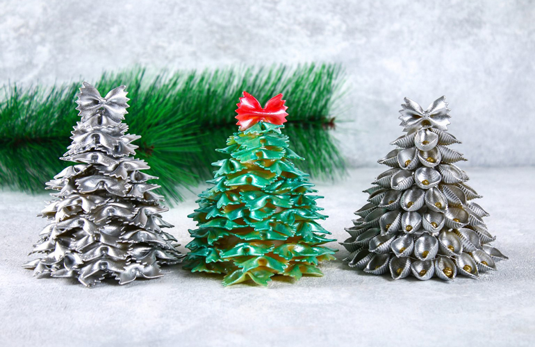 Pasta Christmas trees