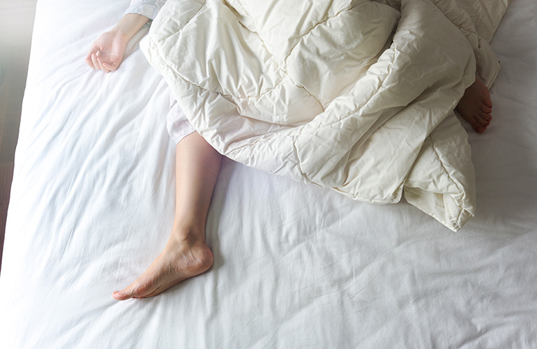 You develop restless leg syndrome