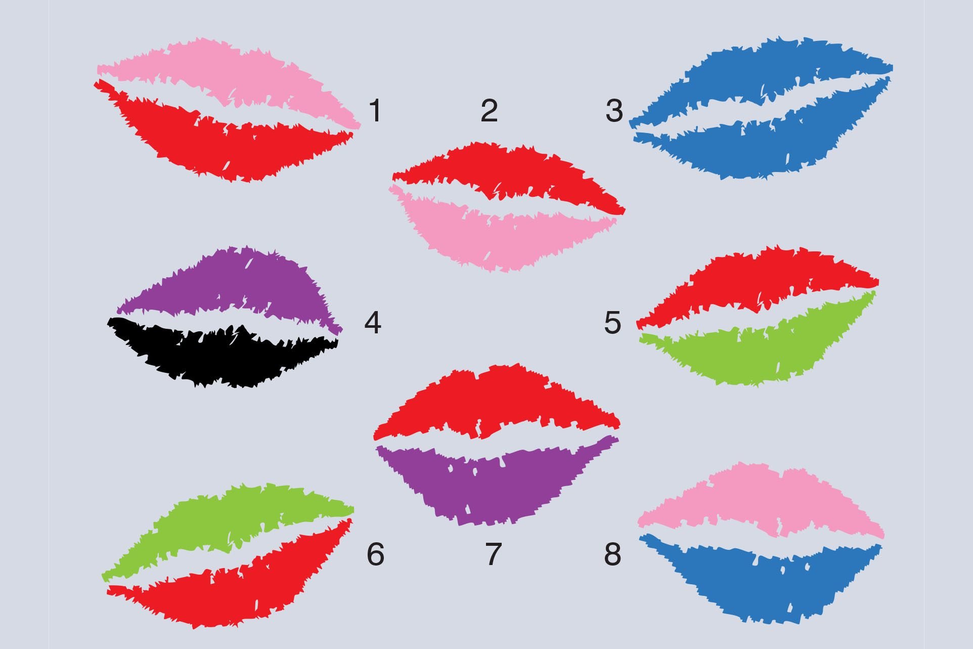 Which lipstick kisses don’t belong?