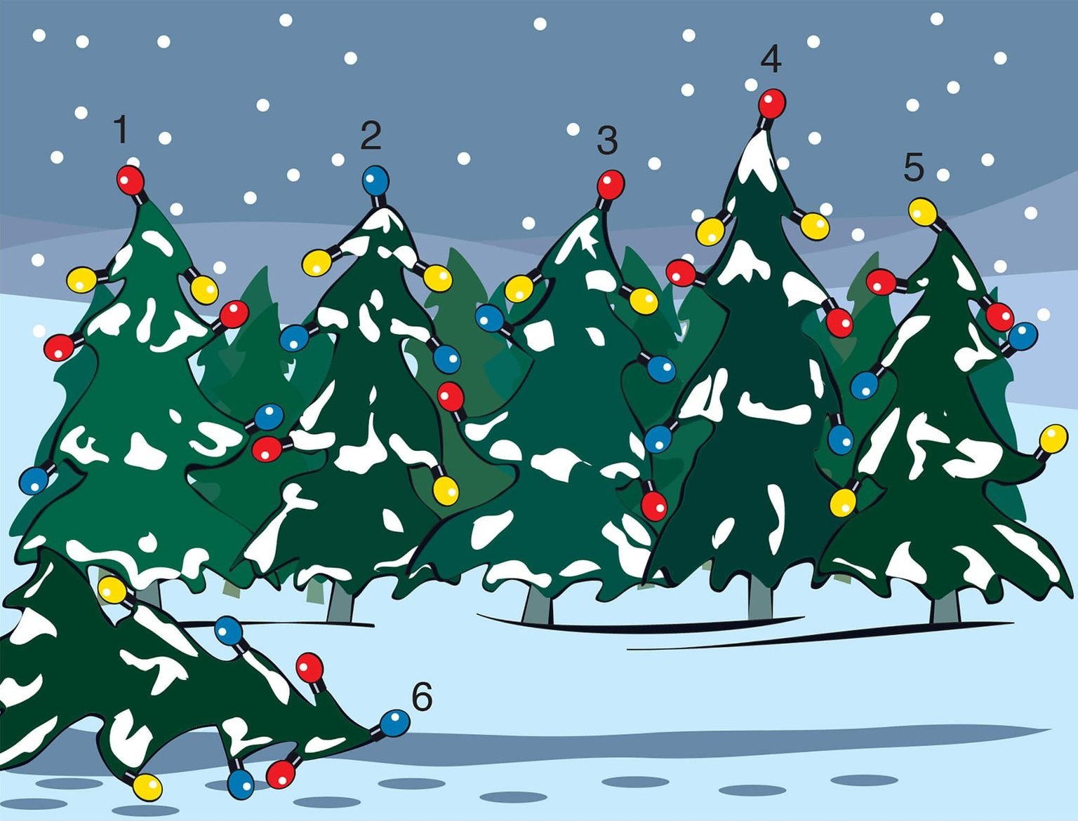 Which Christmas tree doesn’t belong?