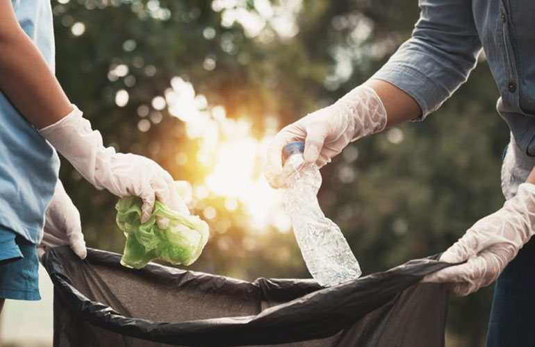 Pick up rubbish