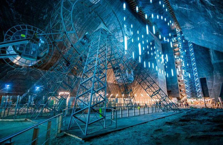 The underground theme park in Romania