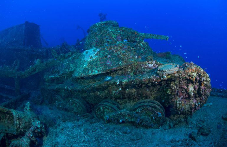 The Truk Lagoon in Micronesia