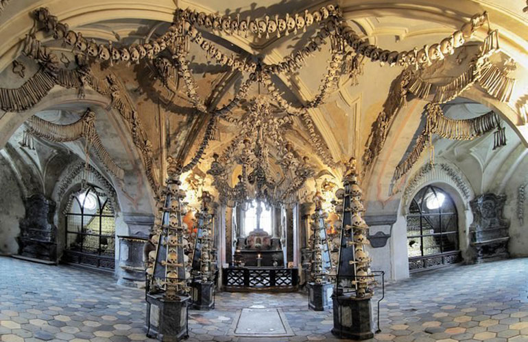 The bone church in the Czech Republic