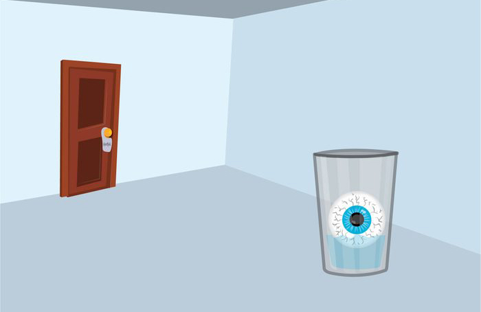 A glass eye