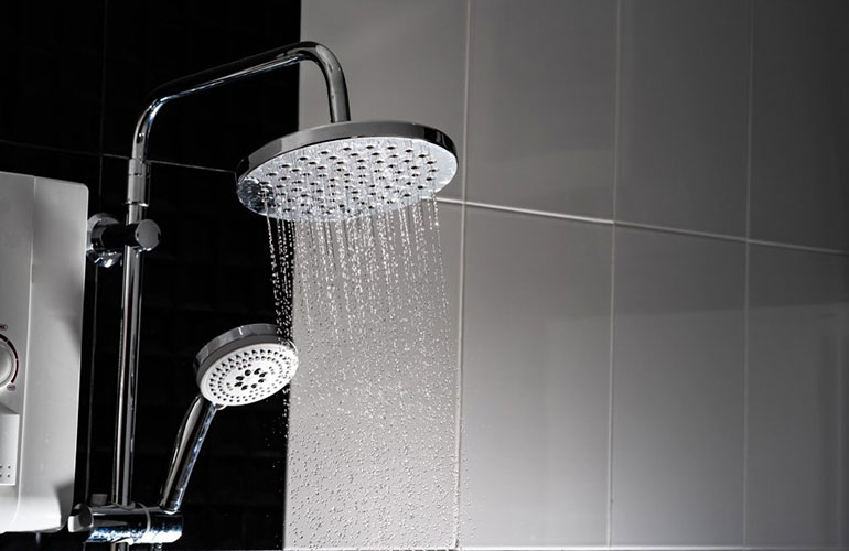 Relaxing in the shower