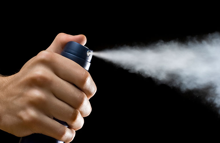 Spritzing fragrance in underwear