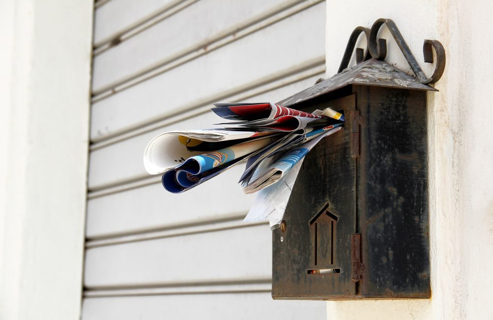 Their home is stacked with unopened mail