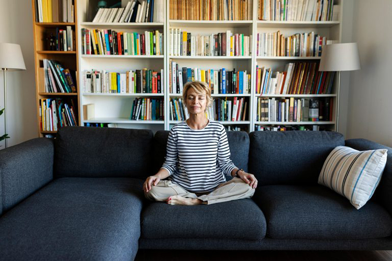 Meditate to relieve stress