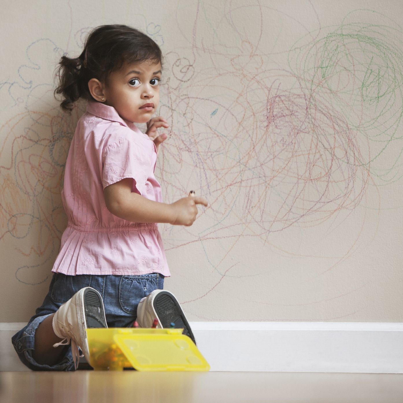 Remove crayon marks