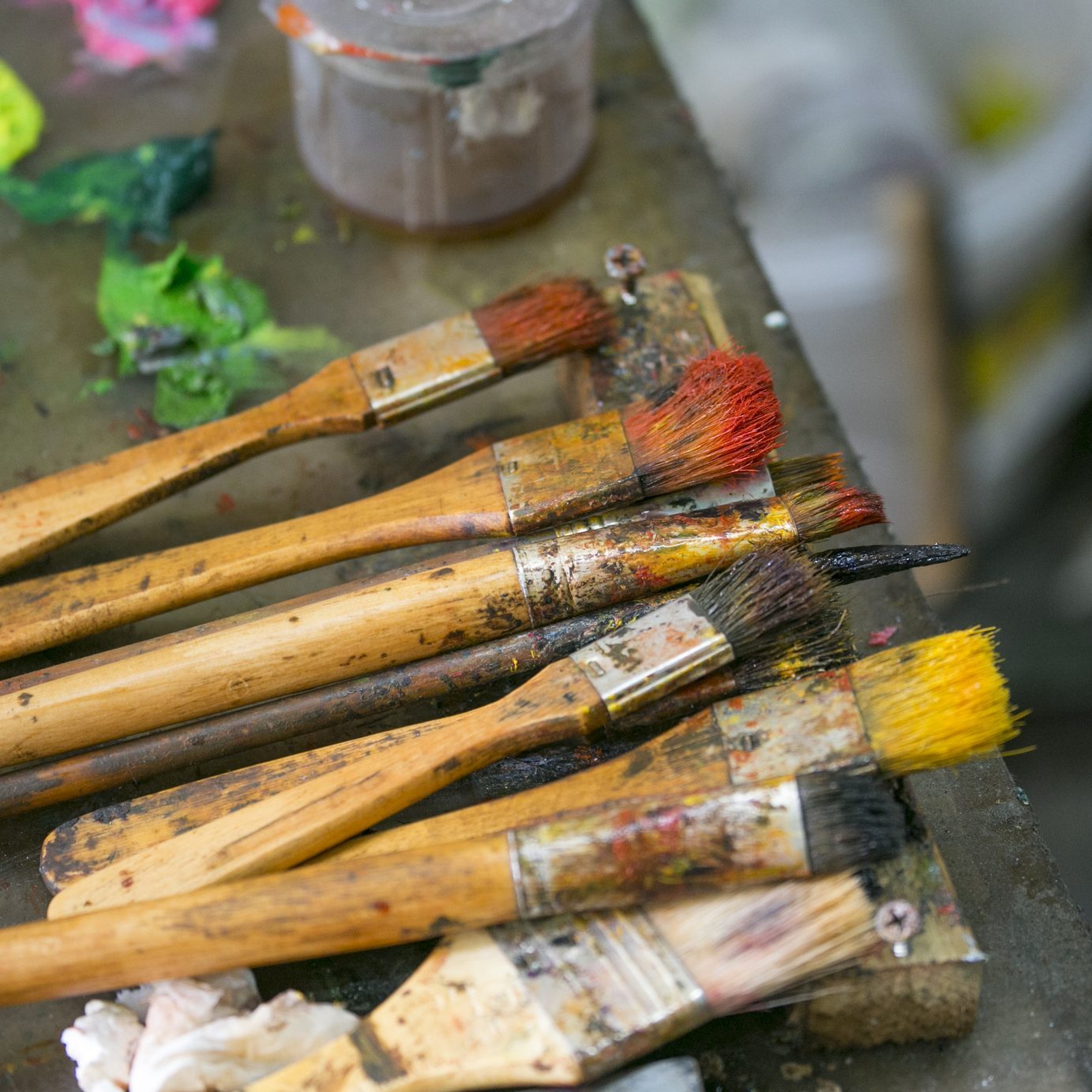 Get paint off brushes