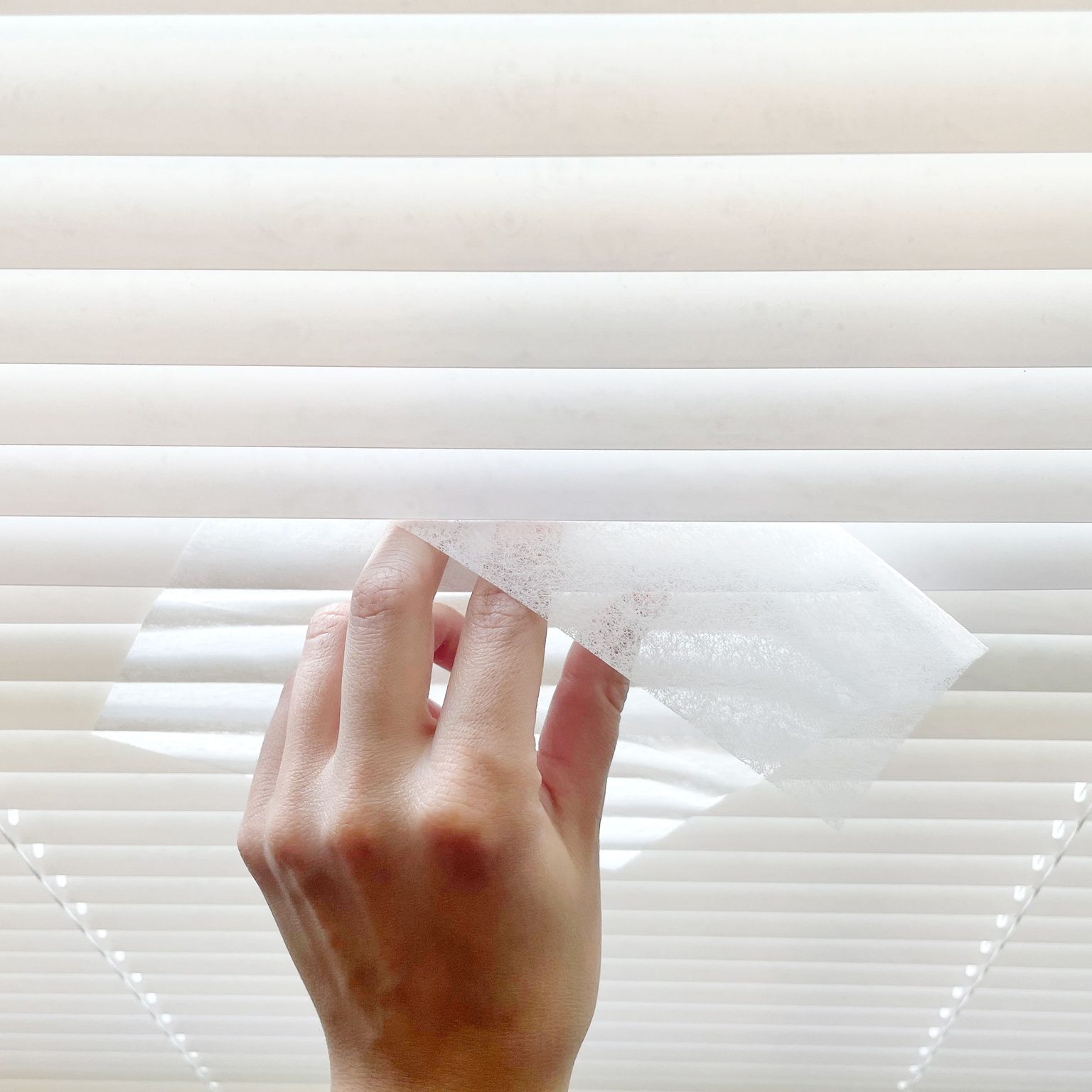 Clean window blinds
