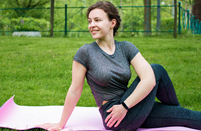 10. Straight-legged twist (Marichyasana)