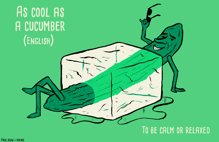 As cool as a cucumber (English)