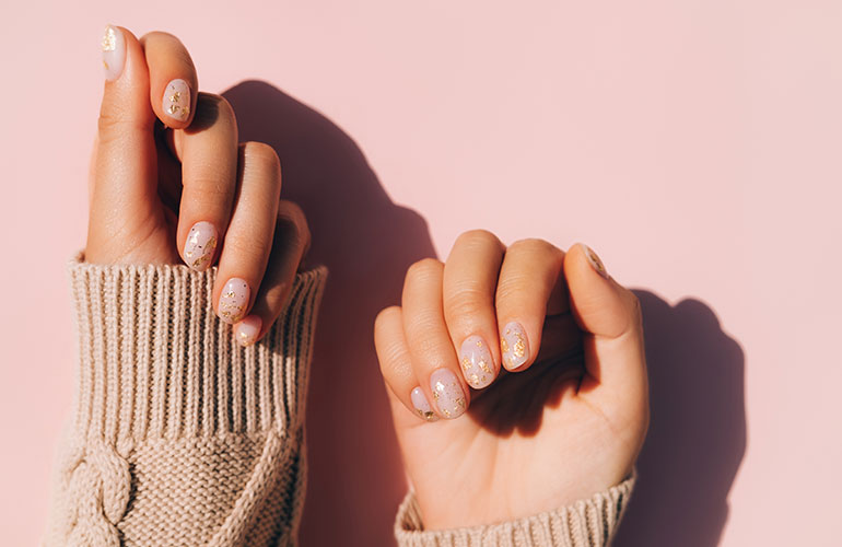 Nail trend: a hint of sparkle