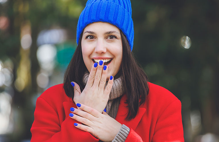 Nail trend: winter blue