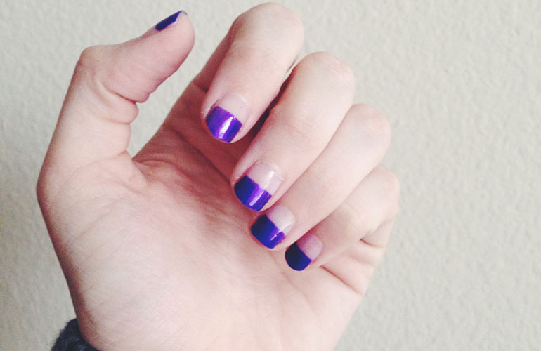 Nail trend: dark meets light