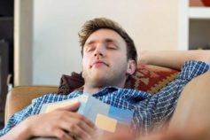 man napping