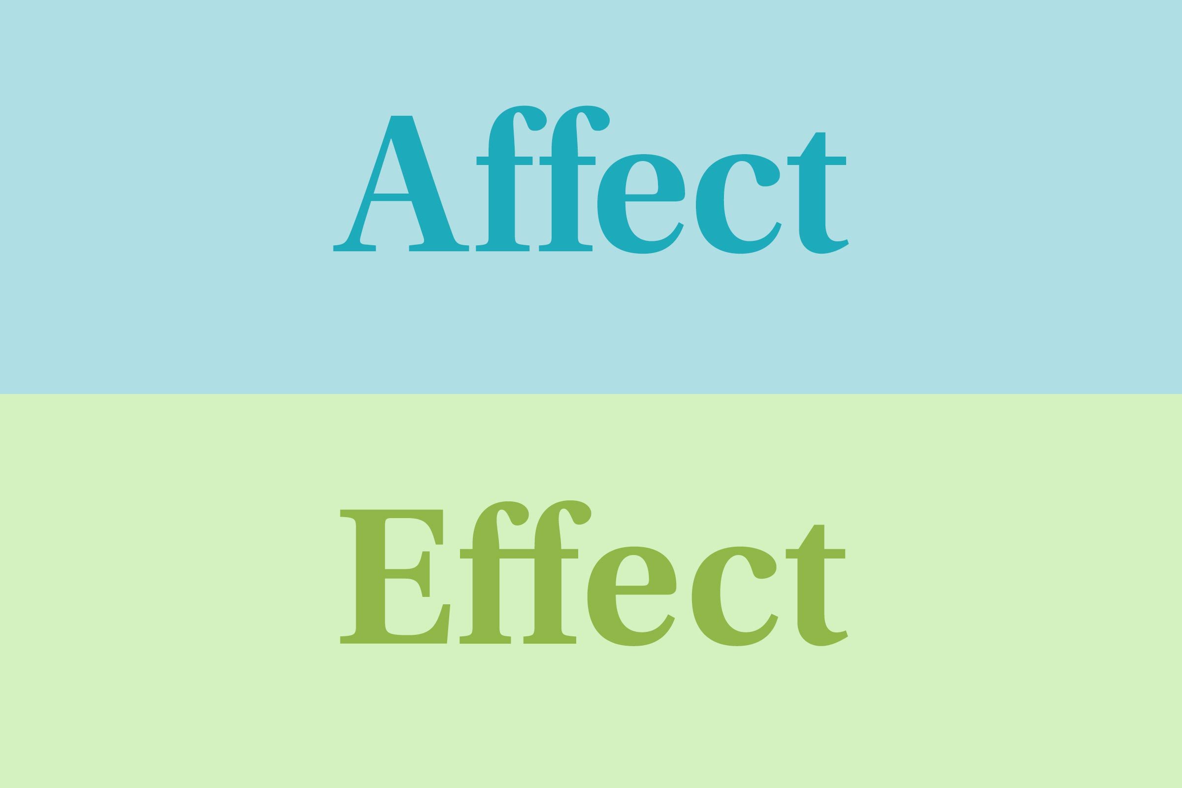 Affect vs effect